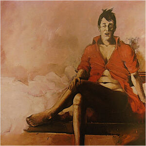 Bruno Pippa, Figura maschile seduta sul letto, 1977
