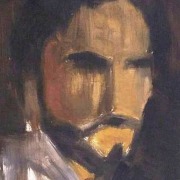Giuseppe Ghiro, Ritratto, olio su tavola, cm 40 x 30 