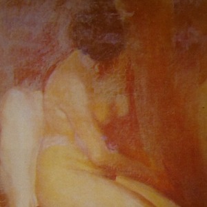 Nudo femminile, pittura ad olio, 1920