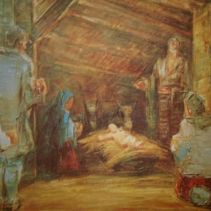 Domenico De Vanna, Solo i pastori si accorsero del miracoloso evento che quella sera si compiva a Betlemme, pittura ad olio, 1962-64