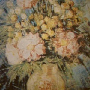 Domenico De Vanna, Natura silente (vaso con fiori), pittura ad olio, 1961