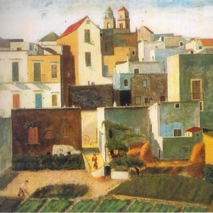 Francesco Speranza, Paesaggio italico, Pinacoteca Provinciale di Bari Olio su compensato - Misure: cm 53,2x69 - Datazione: 1932