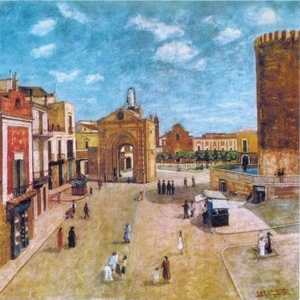 Francesco Speranza, Paesaggio italico, Pinacoteca Provinciale di Bari Olio su compensato - Misure: cm 53,2x69 - Datazione: 1932