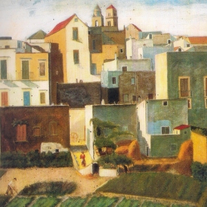 Francesco Speranza, La sciala a Santo Spirito, tempera, 1983, Collezione della Città metropolitana di Milano, Palazzo Isimbardi