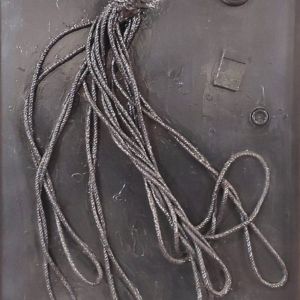 G. C. Riccardi, Combustione n. 3, 1990, tecnica mista su tela, 60x80, Arpino, Fondazione Umberto Mastroianni.  