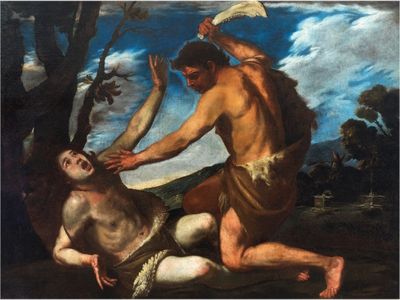Filippo Vitale (Napoli, 1585 – 1650) – Caino e Abele - Olio su tela, 149x197 cm - Coll. priv.