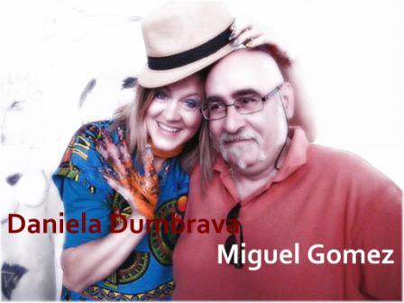 Daniela Dumbrana e Miguel Gomez in una spiritosa fotografia