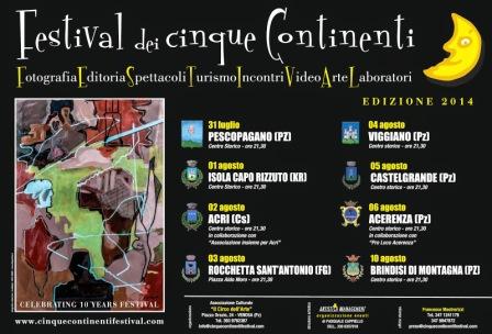 Locandina della decima edizione del Festival dei cinque Continenti