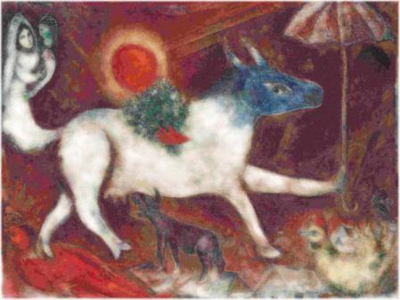 Marc Chagall, La mucca con l’ombrello, 1946, olio su tela, New York, The Metropolitan Museum of Art, Bequest of Richard S. Zeisler, 2007