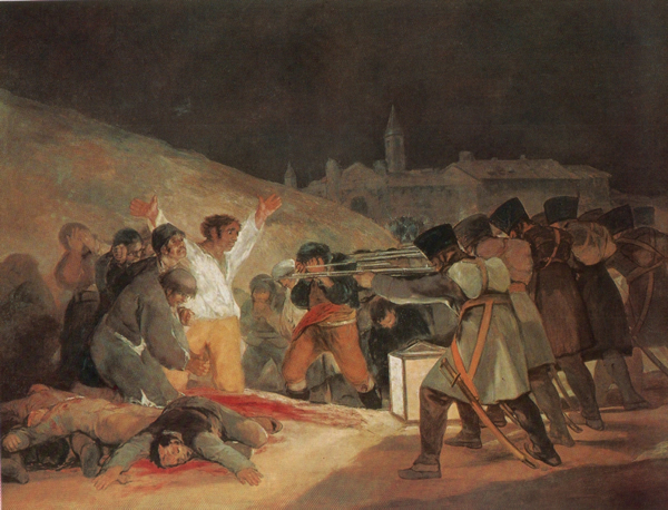 Goya, Il 3 maggio 1808: fucilazione alla montagna del Principe Pio, 1814, Madrid, Prado