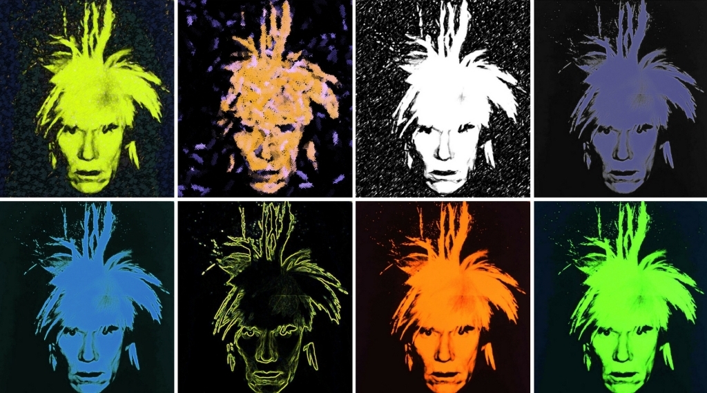 Warhol in una elaborazione grafica di Leonardo Basile