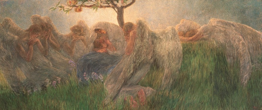 Dipinto di Gaetano Previati : Maternit