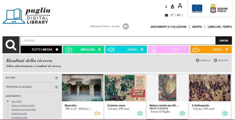Home del sito di Puglia Digital Library