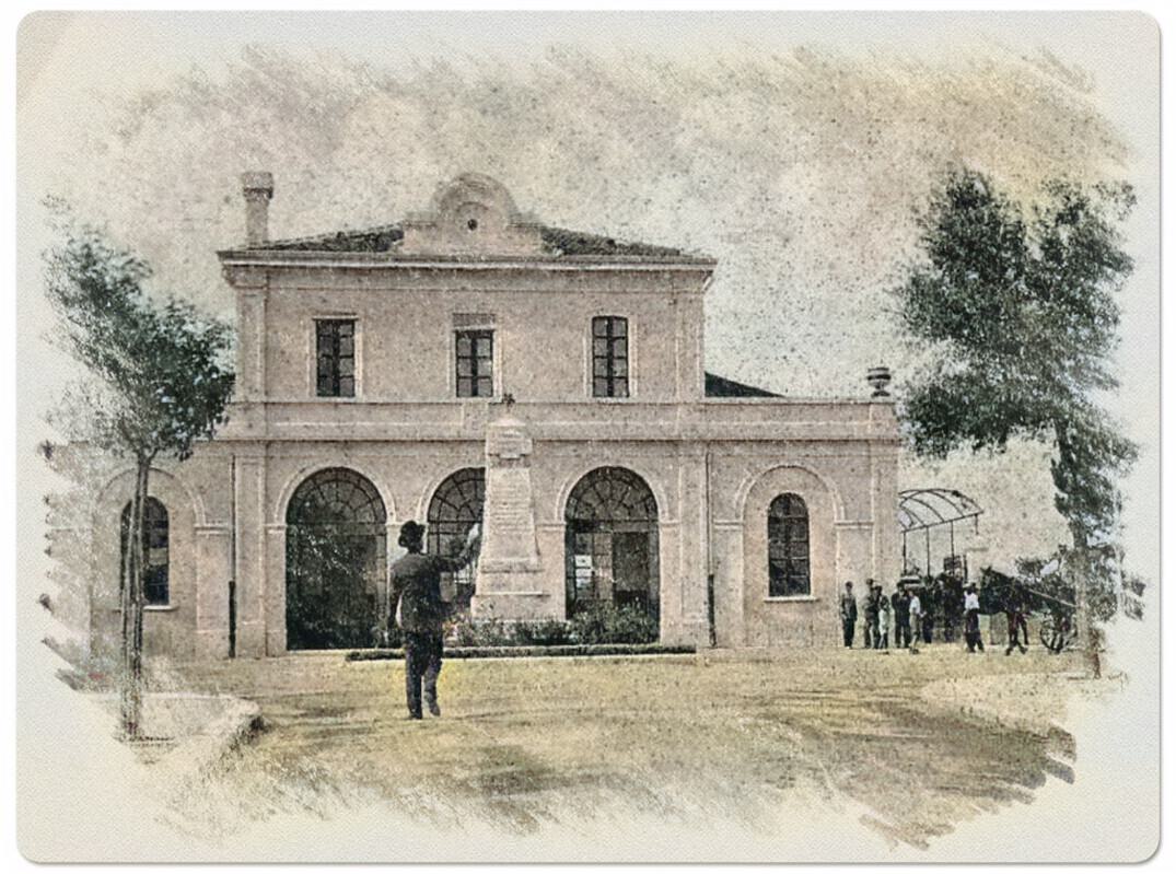 Cartolina d'epoca colorata digitalmente