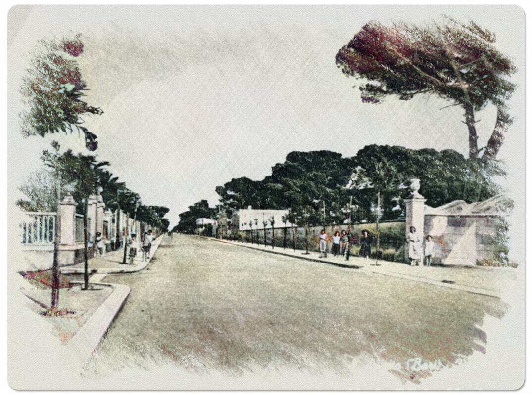 Cartolina d'epoca colorata digitalmente