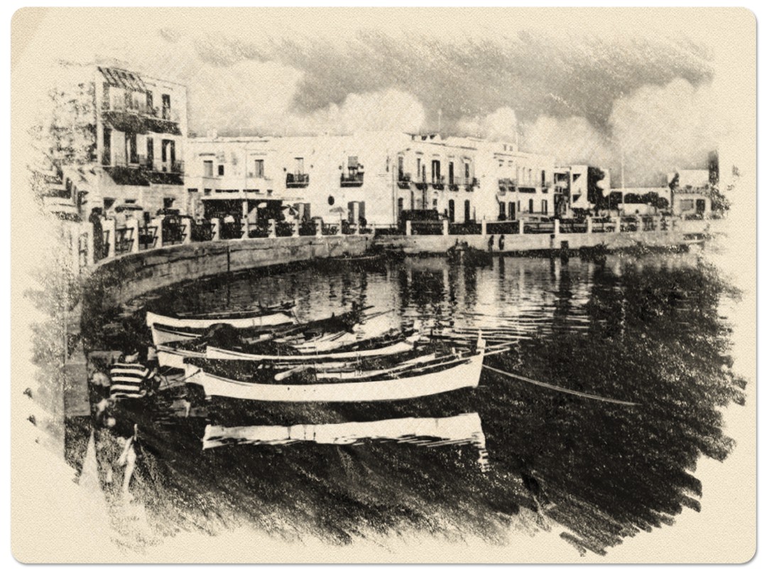 Cartolina d'epoca colorata digitalmente