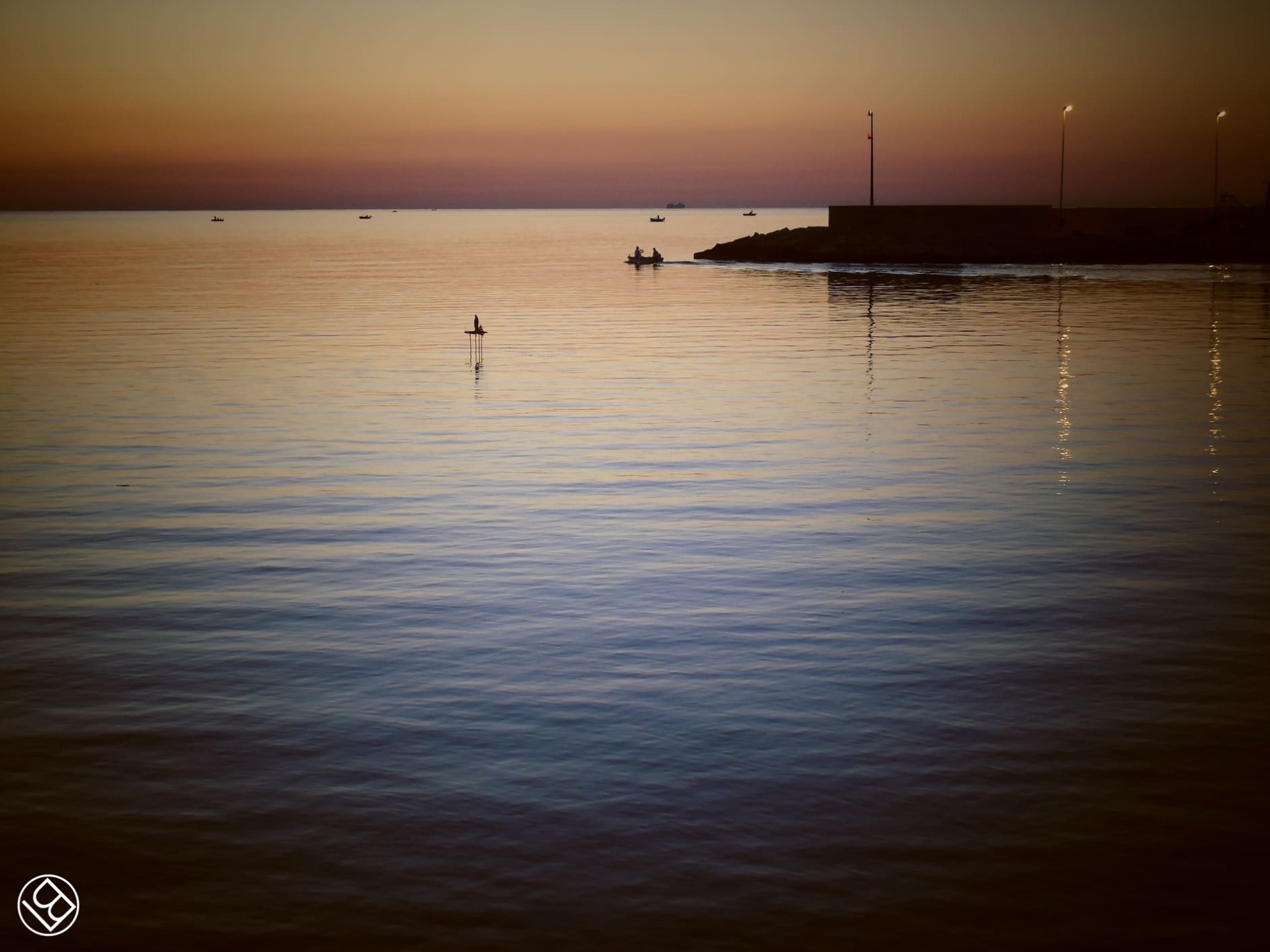 Spettacolare alba al porto di S.Spirito