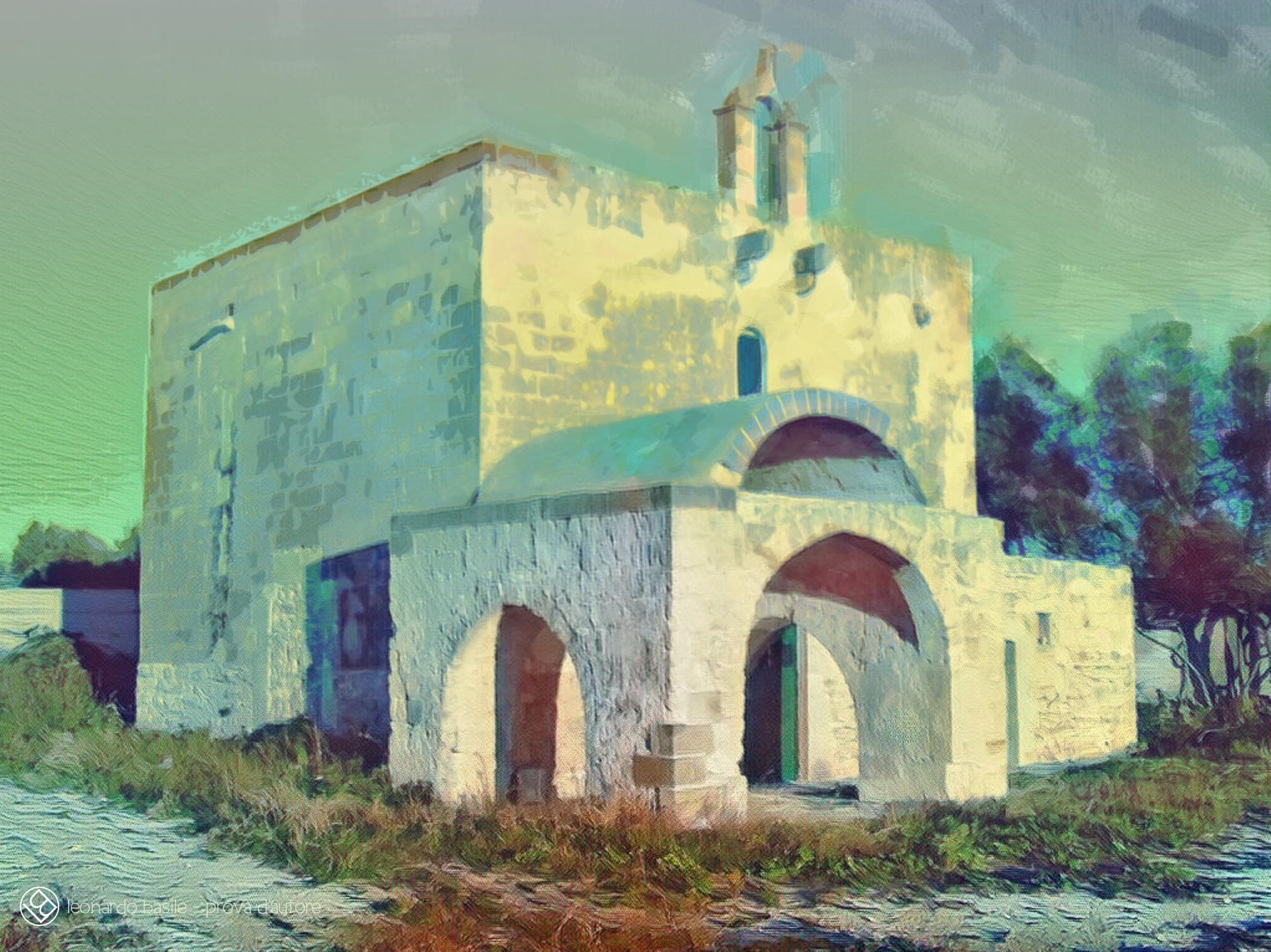 Elaborazione grafica da una fotografia della Chiesa medievale dell'Annunziata di Bari/S.Spirito- 1