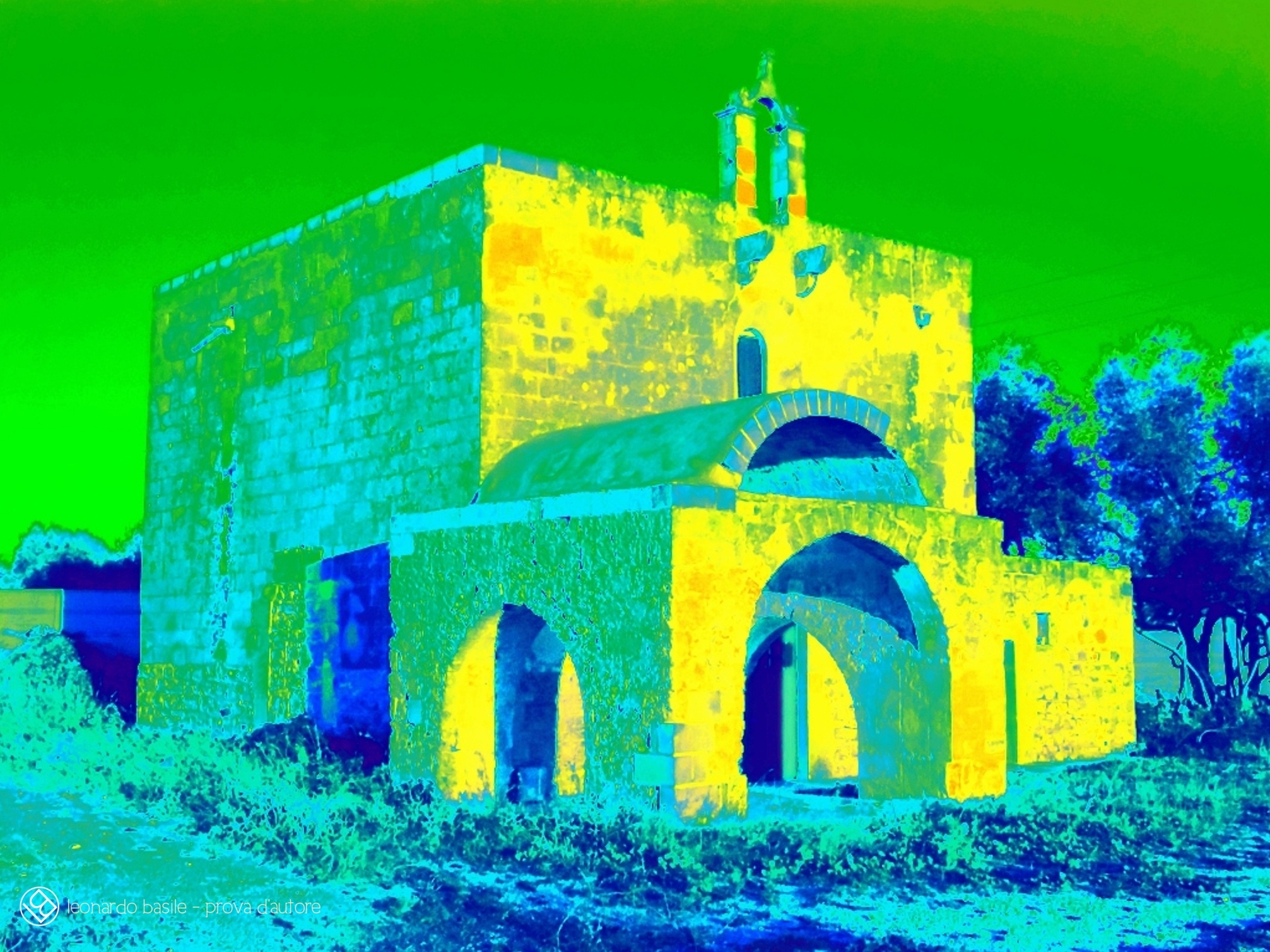 Elaborazione grafica da una fotografia della Chiesa medievale dell'Annunziata di Bari/S.Spirito- 2