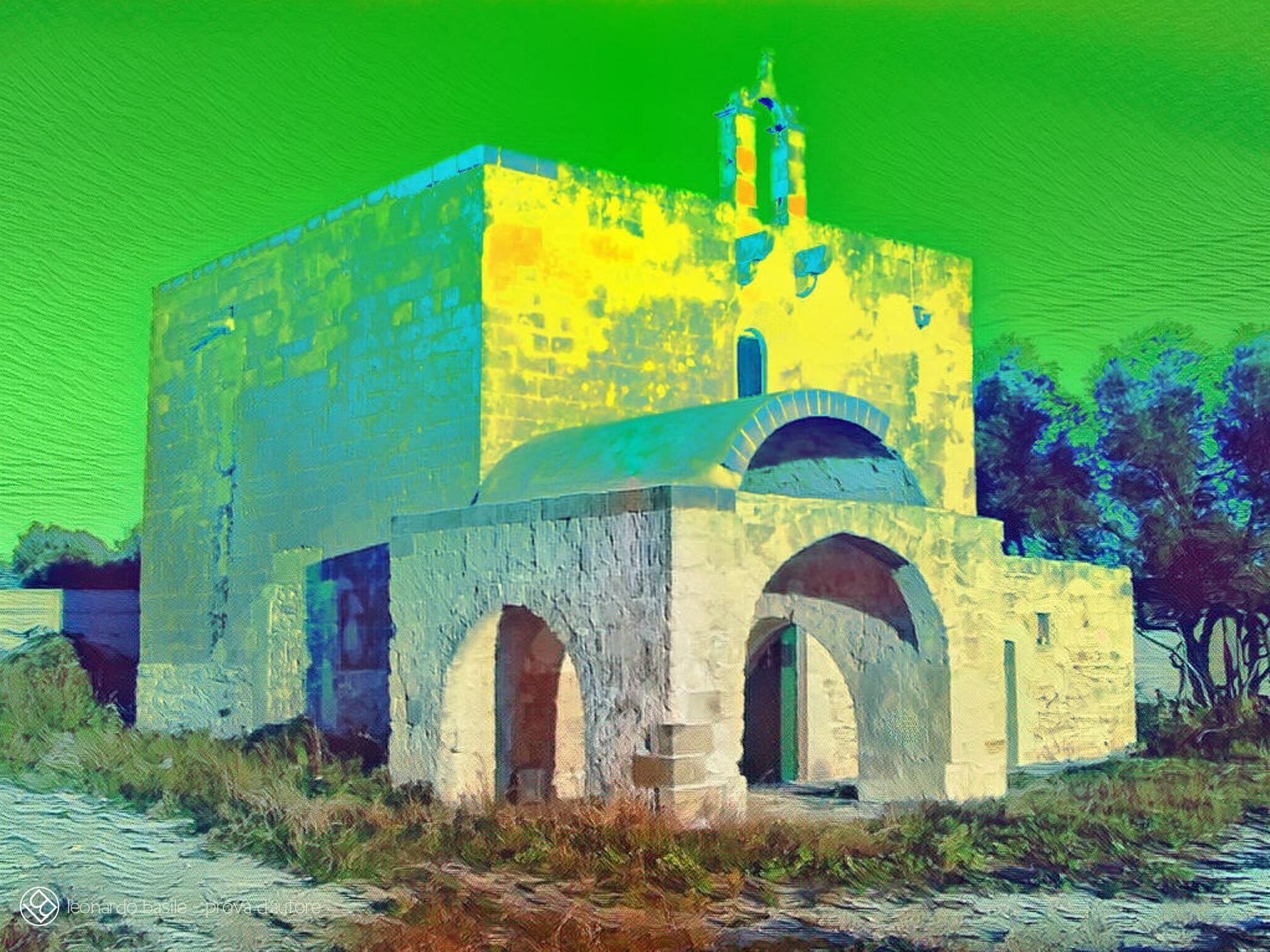 Elaborazione grafica da una fotografia della Chiesa medievale dell'Annunziata di Bari/S.Spirito- 3