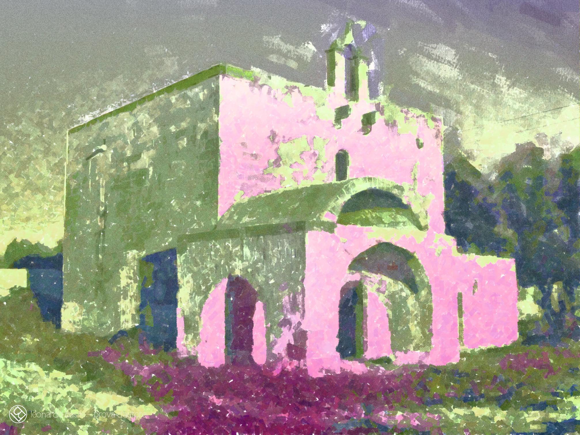 Elaborazione grafica da una fotografia della Chiesa medievale dell'Annunziata di Bari/S.Spirito- 6