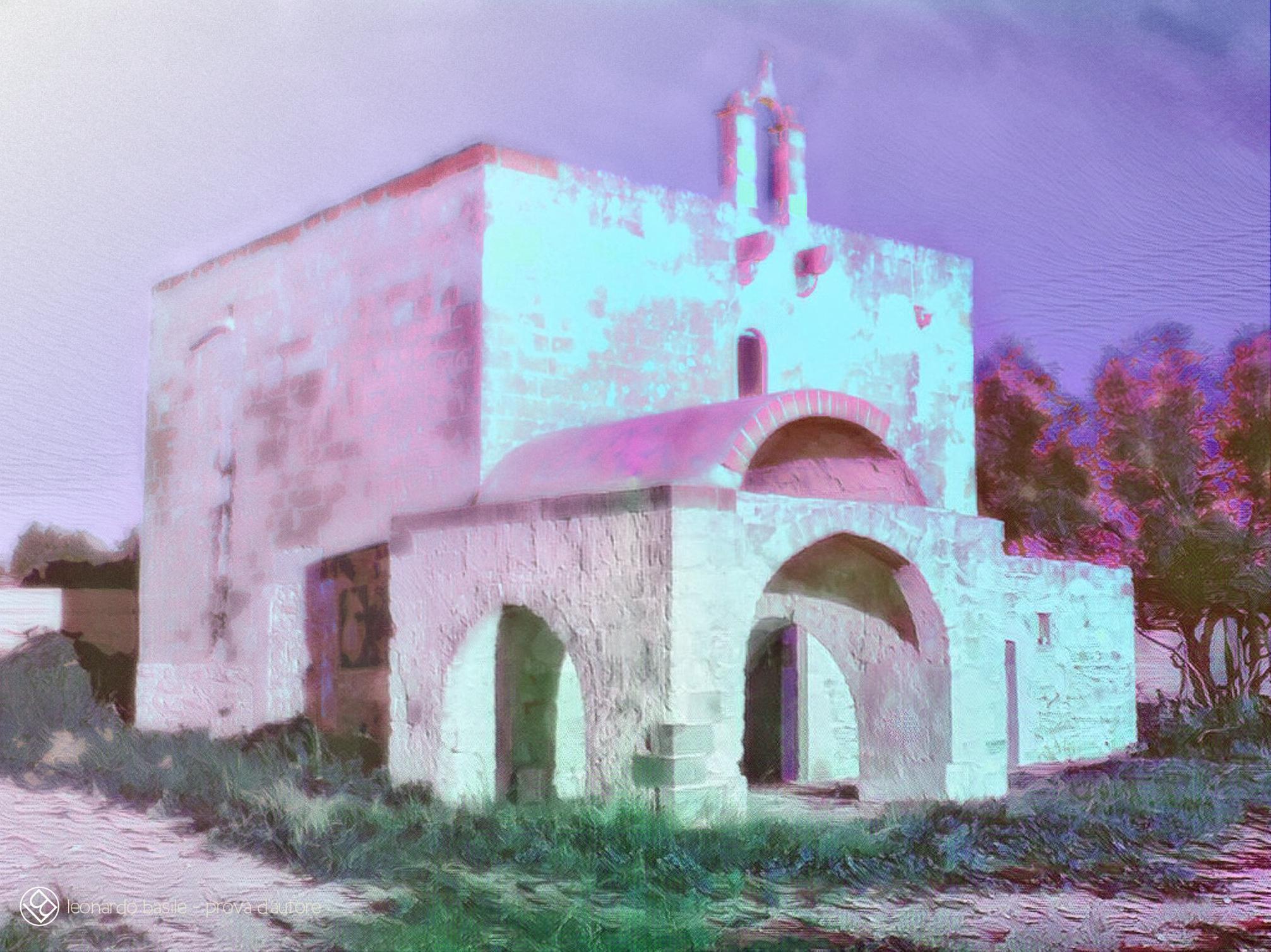 Elaborazione grafica da una fotografia della Chiesa medievale dell'Annunziata di Bari/S.Spirito- 16