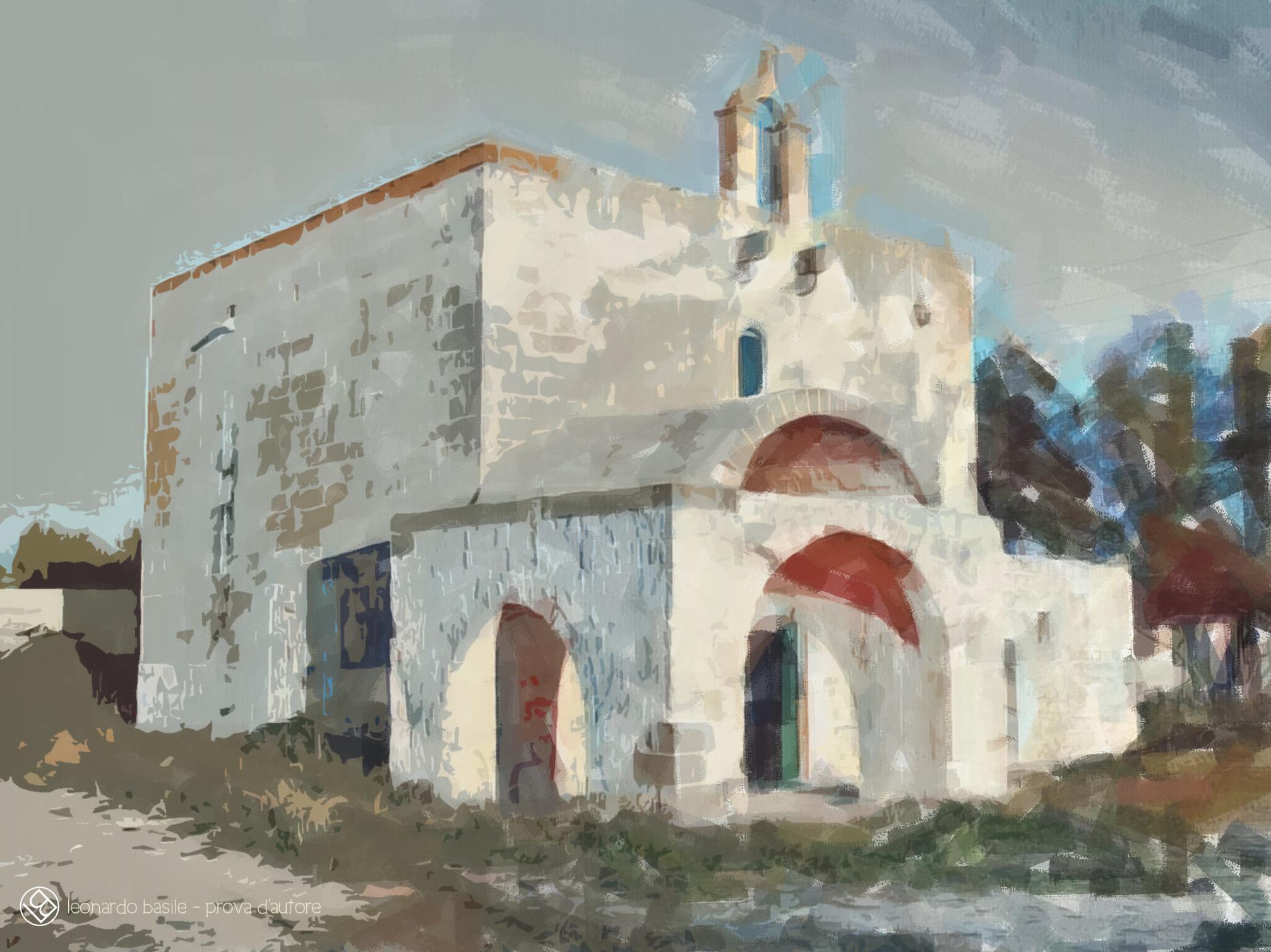 Elaborazione grafica da una fotografia della Chiesa medievale dell'Annunziata di Bari/S.Spirito- 18