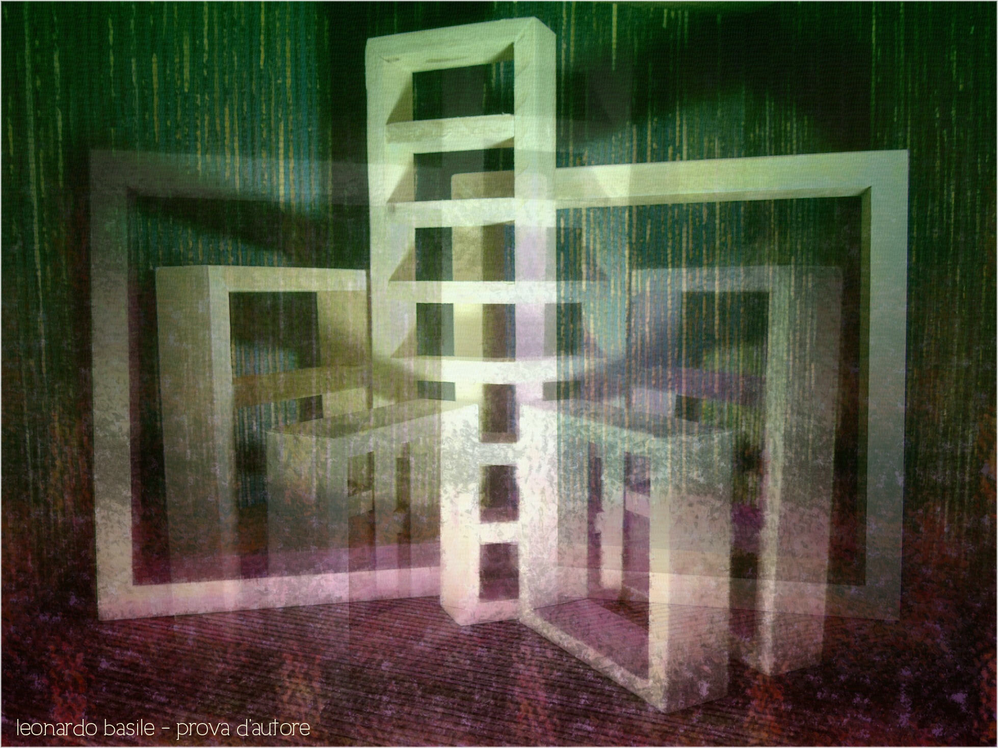 Elaborazione grafica da mia foto 'Solids in green light - 1