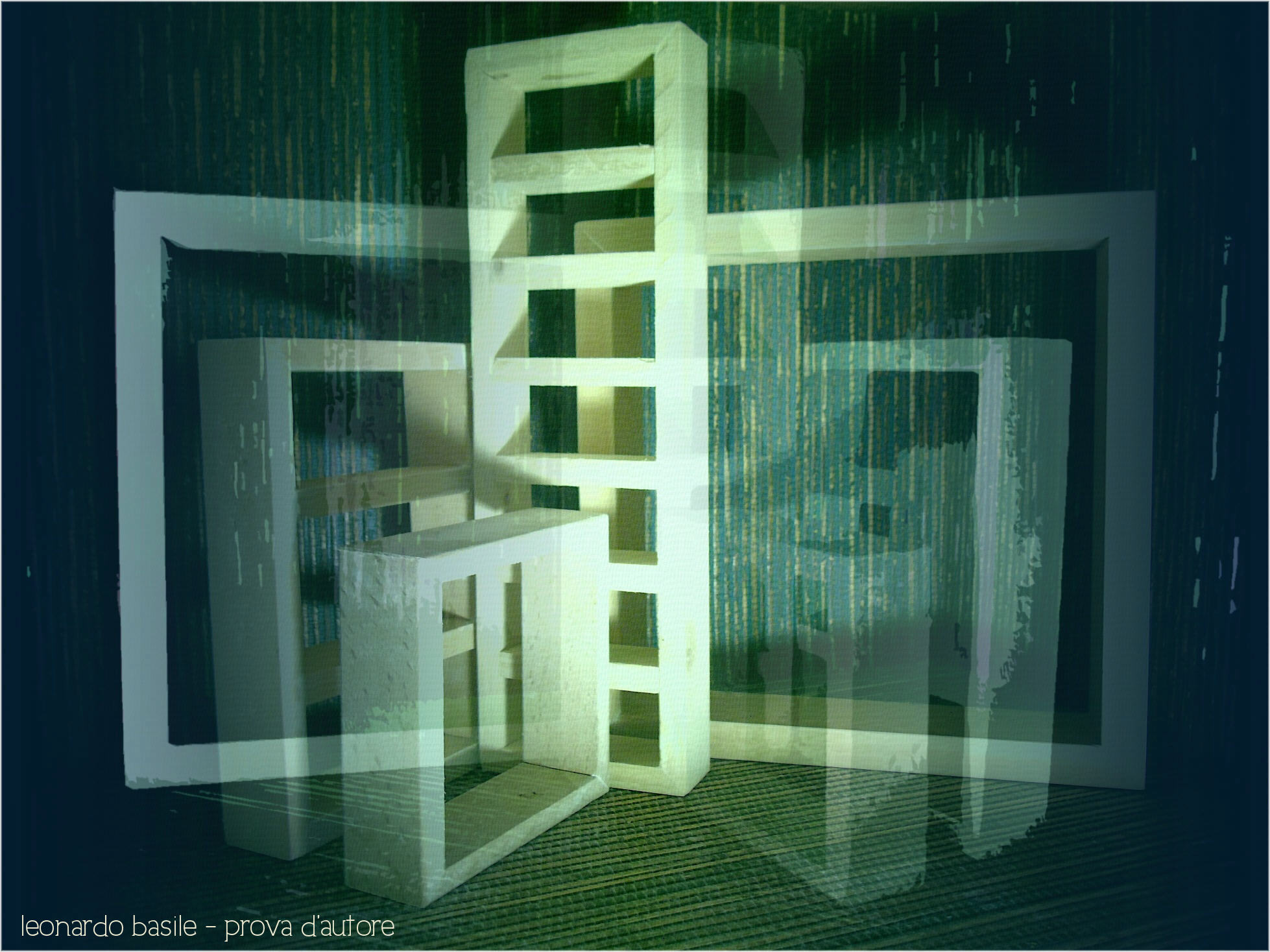 Elaborazione grafica da mia foto 'Solids in green light - 3