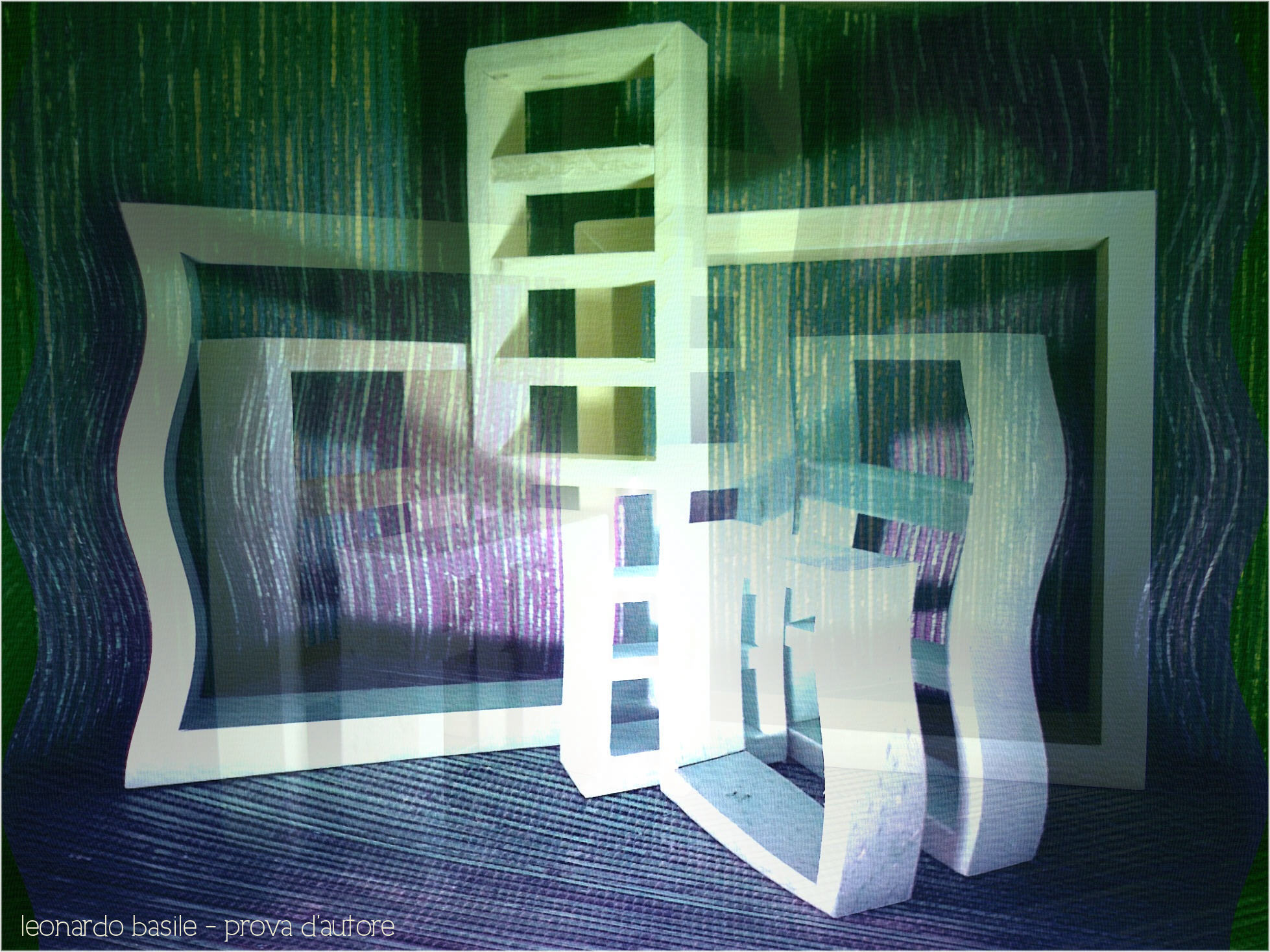 Elaborazione grafica da mia foto 'Solids in green light - 5