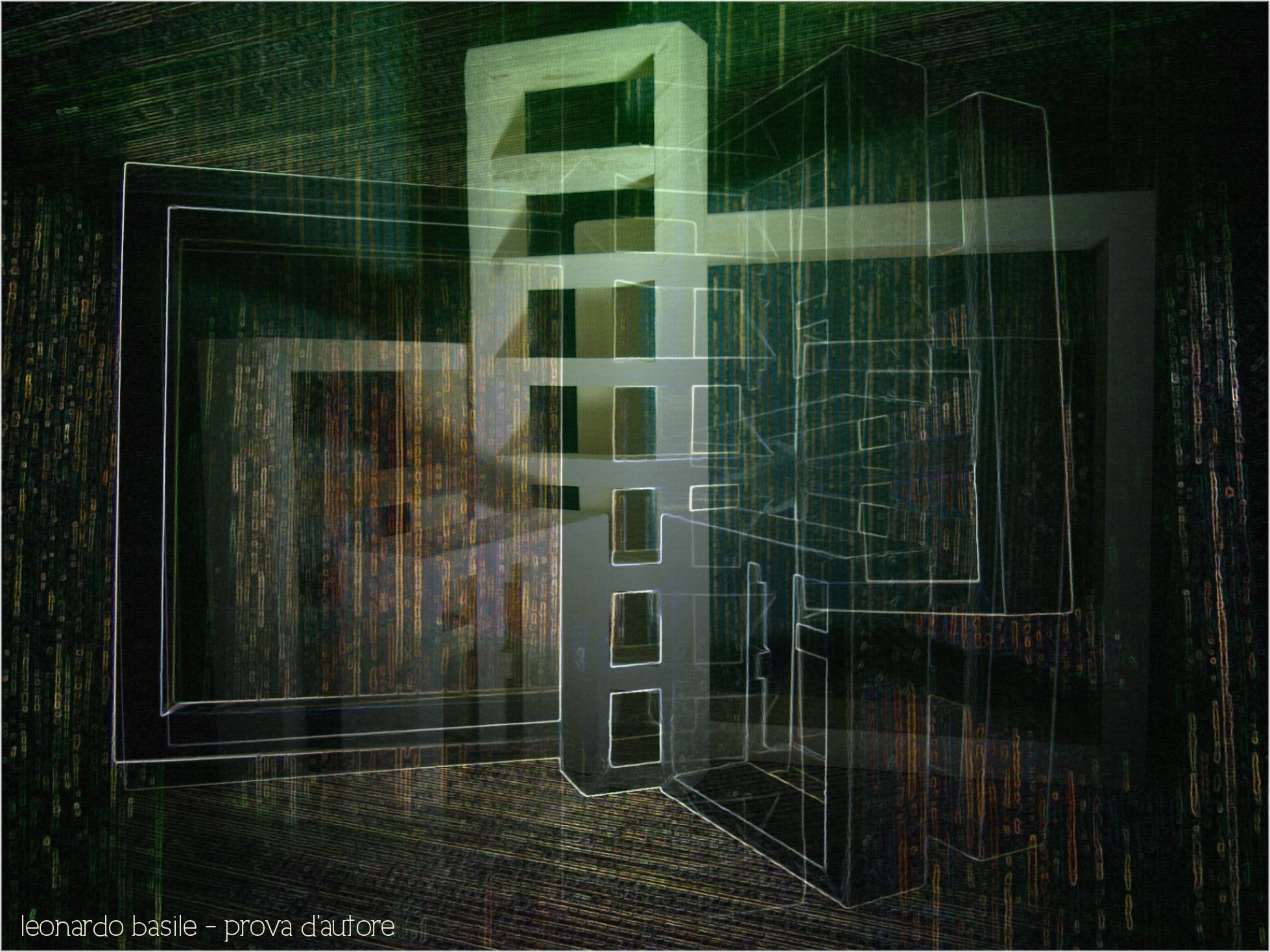 Elaborazione grafica da mia foto 'Solids in green light - 7