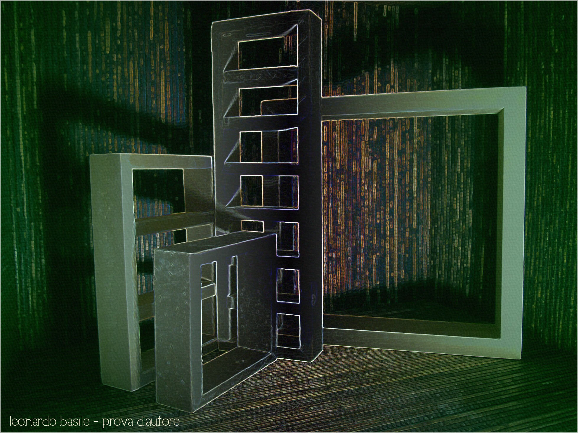 Elaborazione grafica da mia foto 'Solids in green light - 8