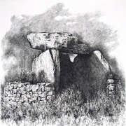 Luigi Basile, Dolmen, litografia, cm 29,5 x 45