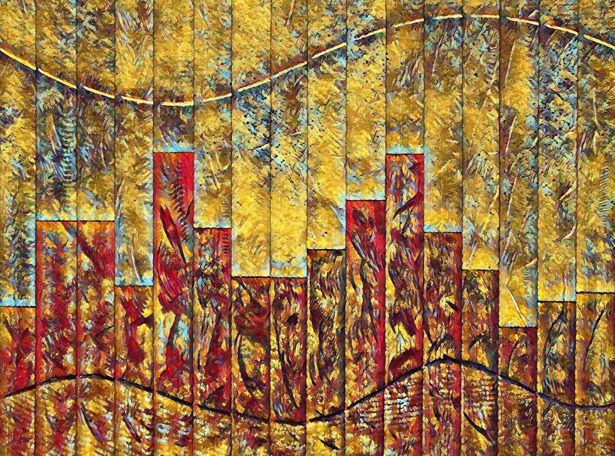 Elaborazione grafica da pittoligneo Attesa (2022, cm 76 x 96) -  leonardo basile 2023- 5