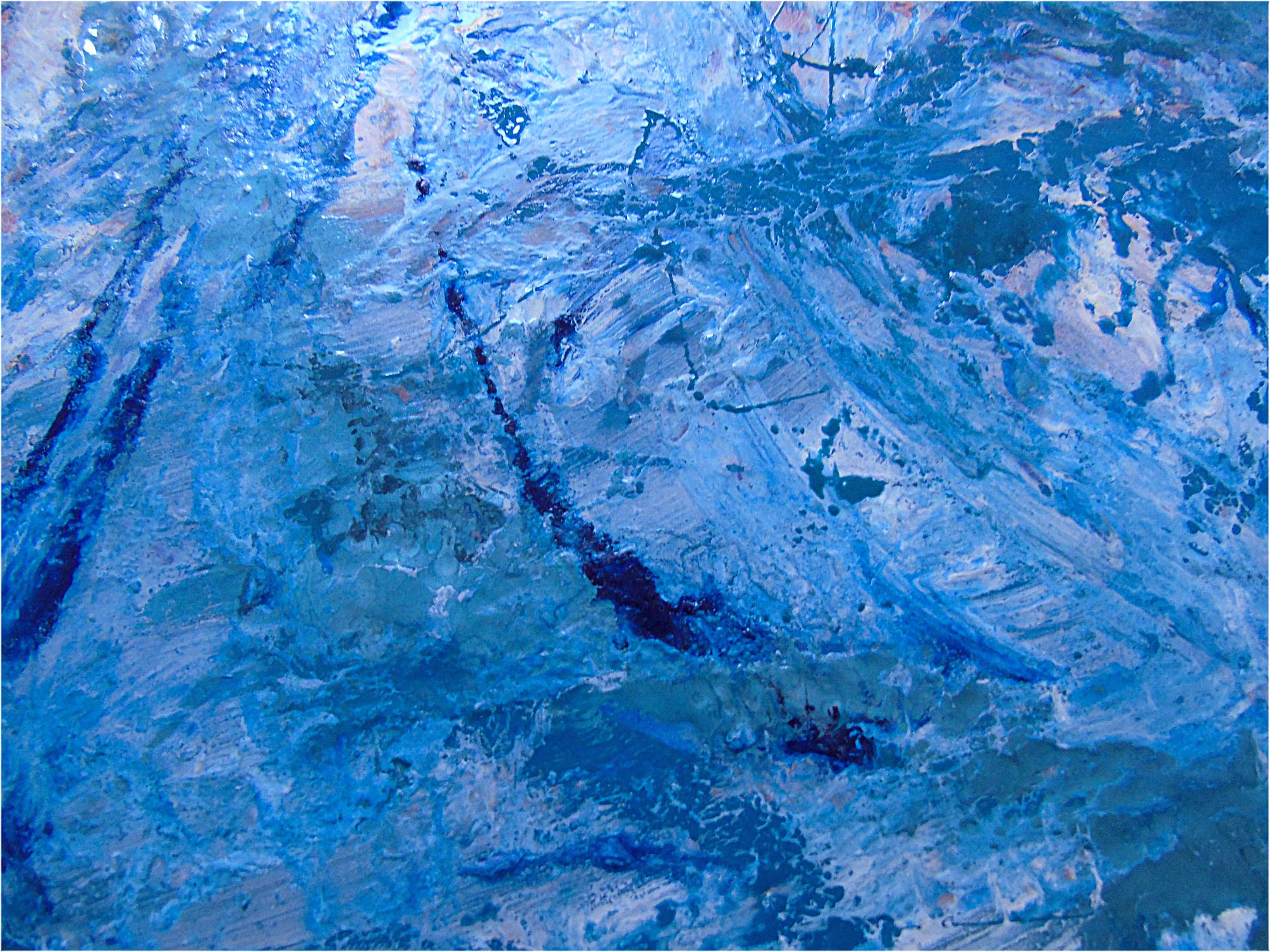 Particolare dell'opera pittorica Rapsodia in blu di leonardo basile 2024- 1