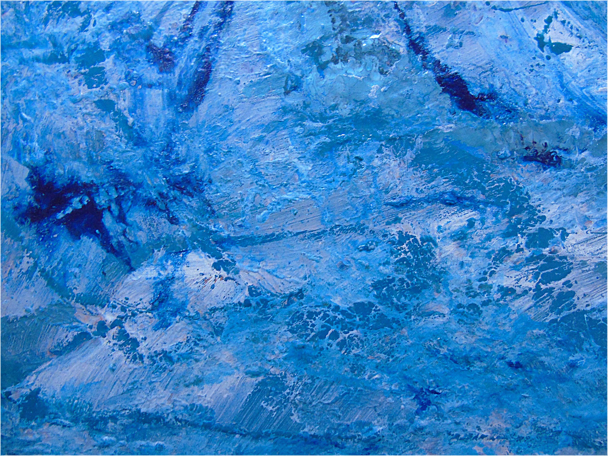 Particolare dell'opera pittorica Rapsodia in blu di leonardo basile 2024 - 2