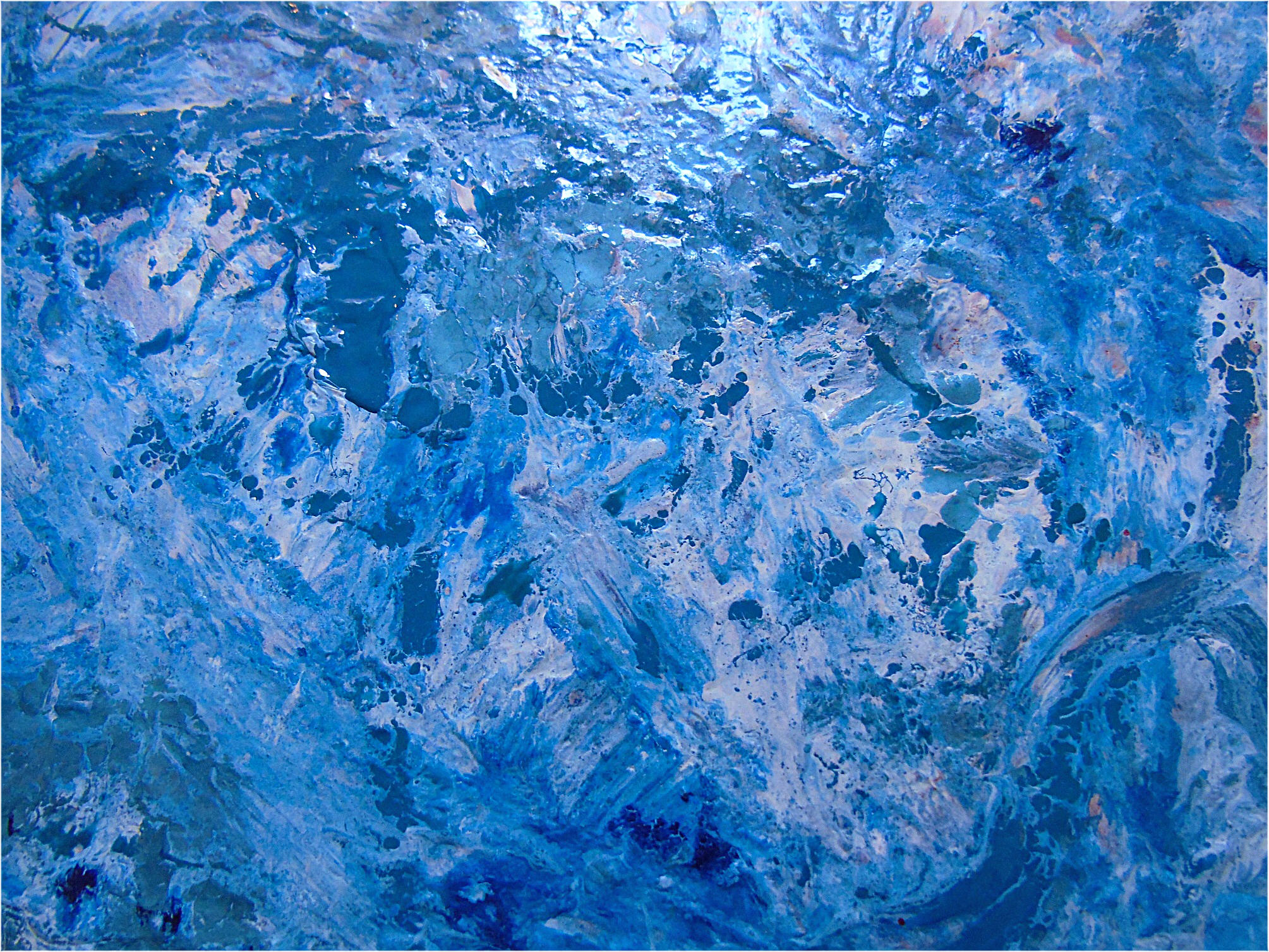 Particolare dell'opera pittorica Rapsodia in blu di leonardo basile 2024 - 3