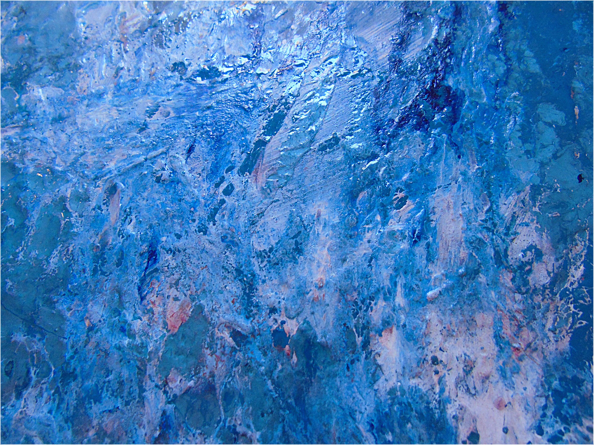 Particolare dell'opera pittorica Rapsodia in blu di leonardo basile 2024 - 5