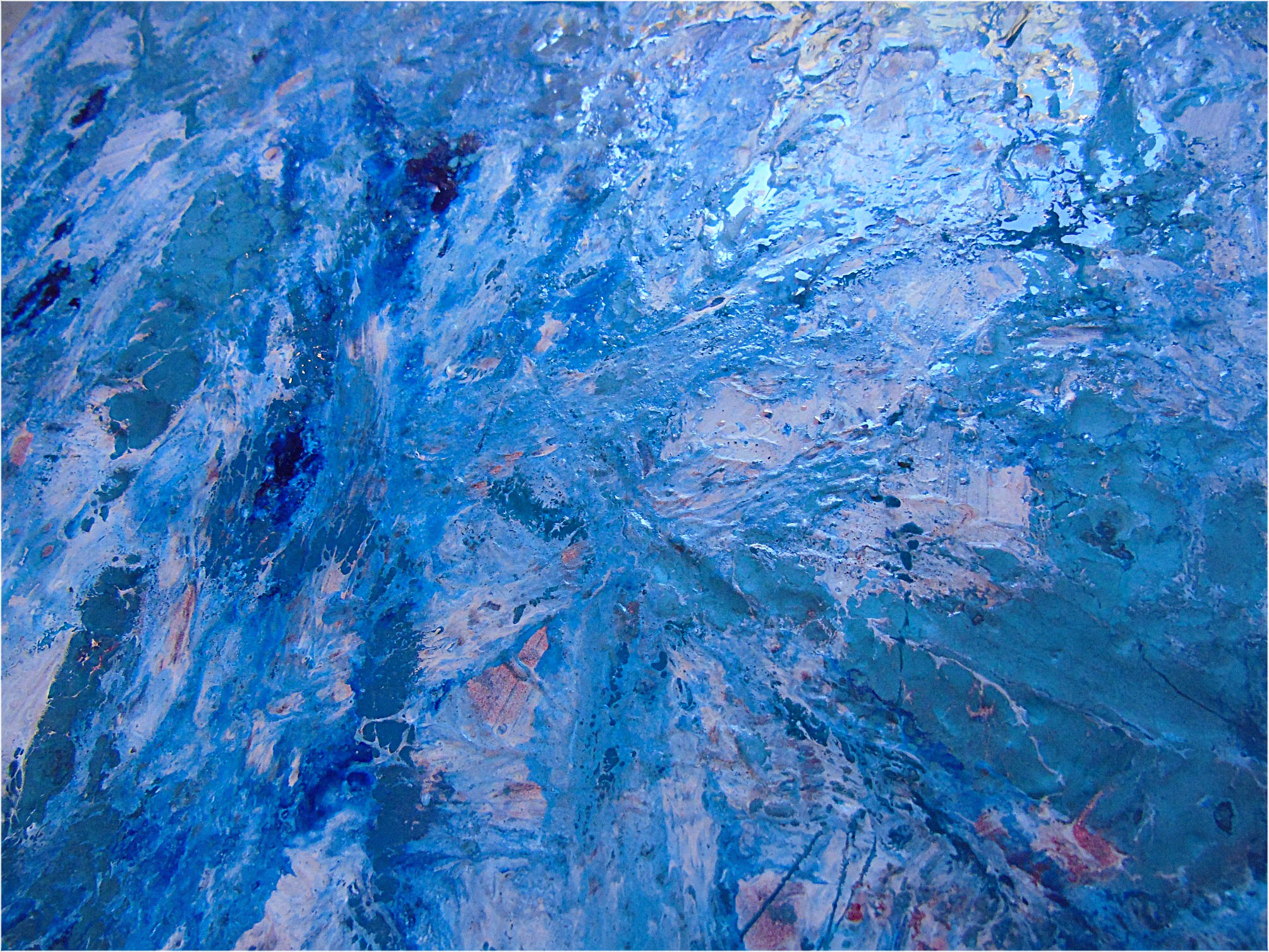 Particolare dell'opera pittorica Rapsodia in blu di leonardo basile 2024 - 6