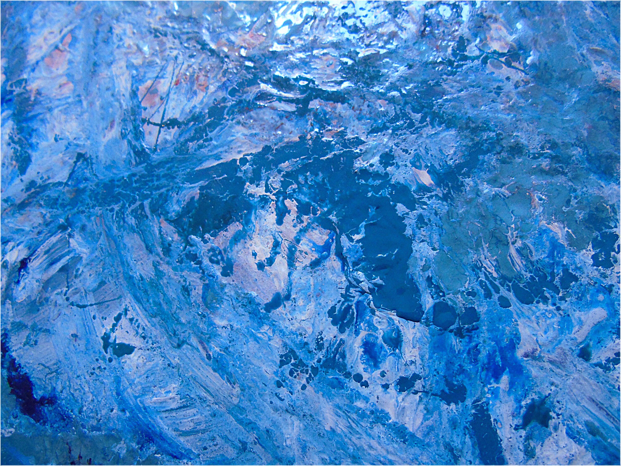 Particolare dell'opera pittorica Rapsodia in blu di leonardo basile 2024 - 7