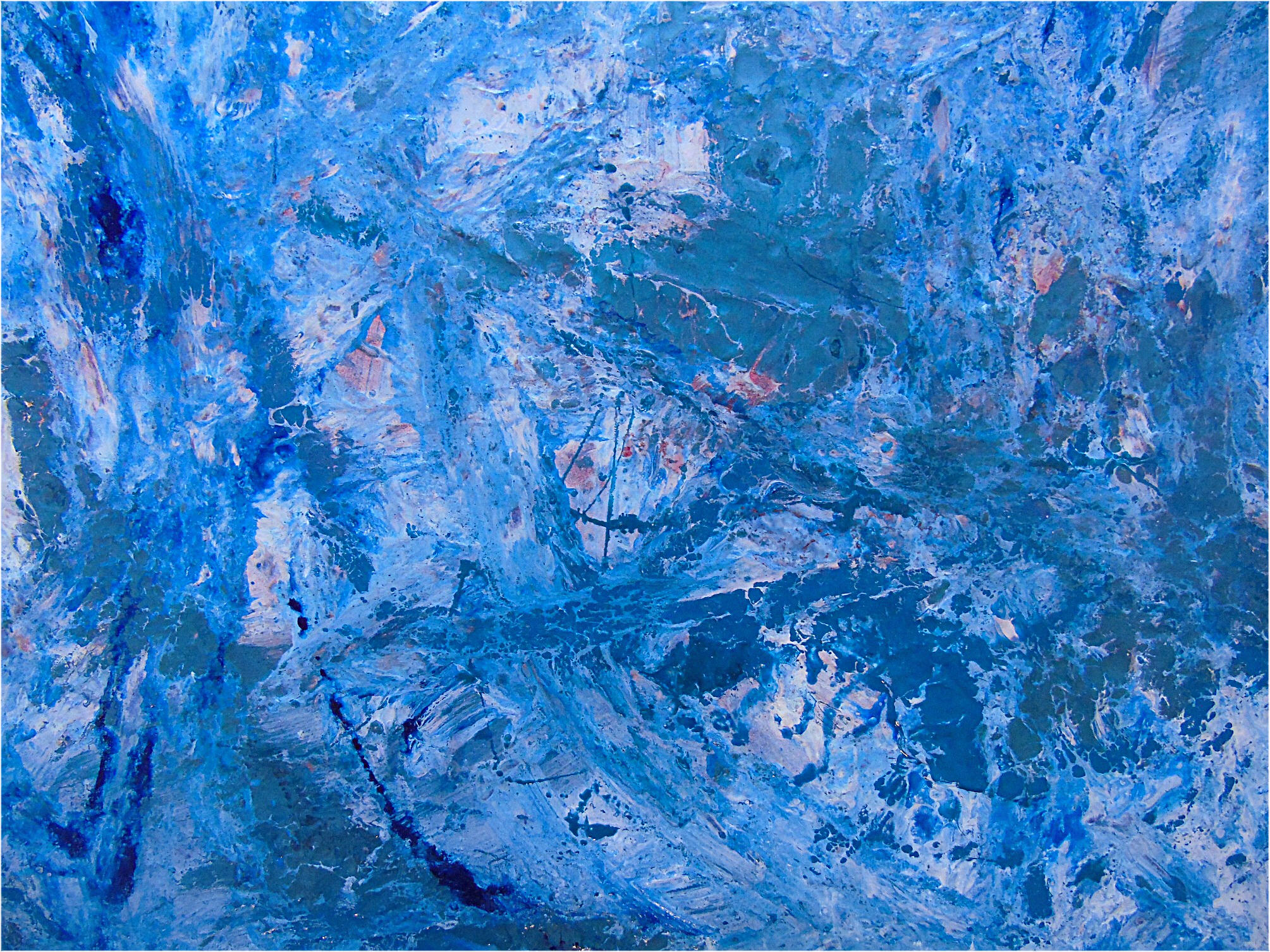 Particolare dell'opera pittorica Rapsodia in blu di leonardo basile 2024 - 8