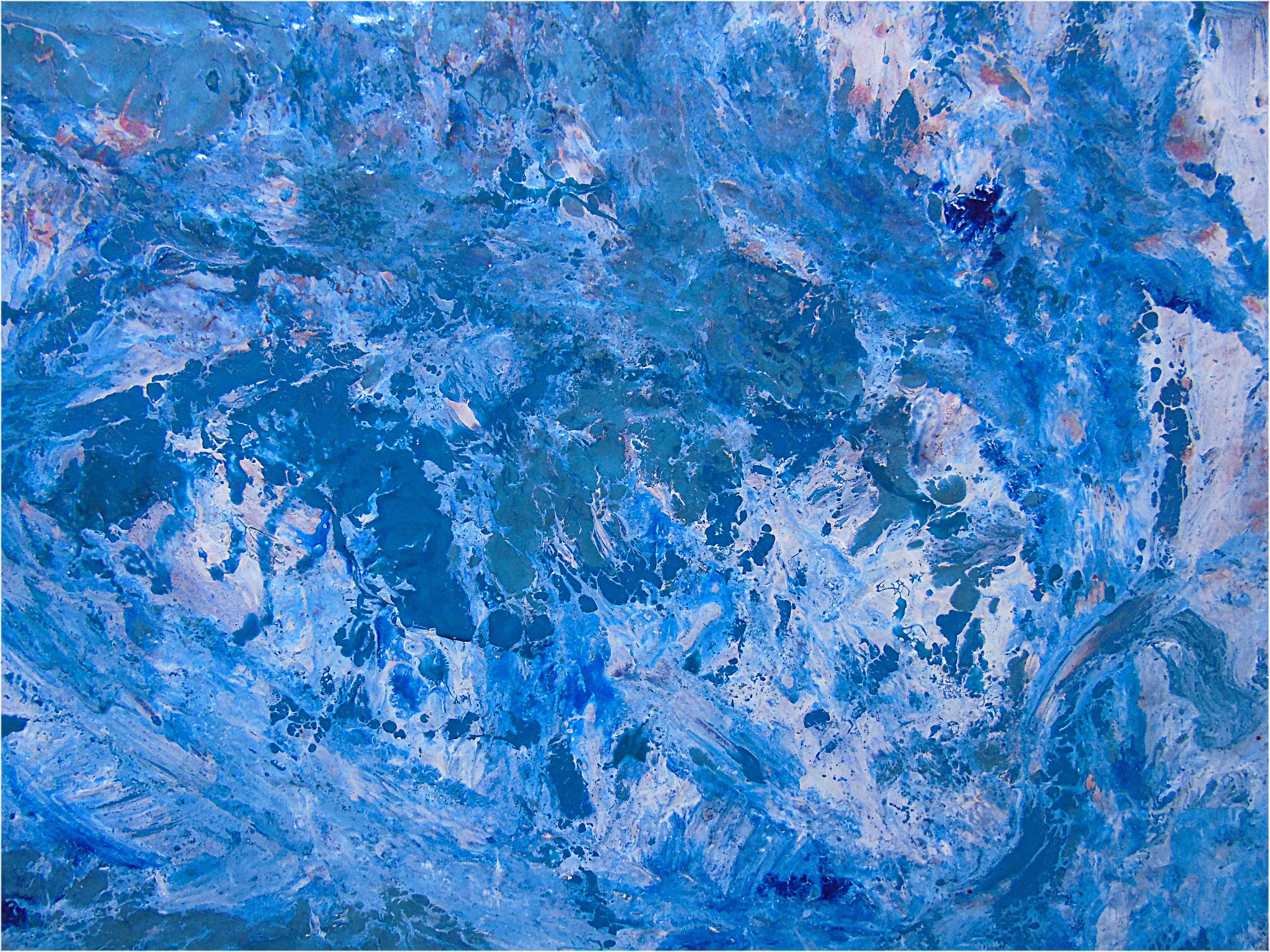 Particolare dell'opera pittorica Rapsodia in blu di leonardo basile 2024 - 9