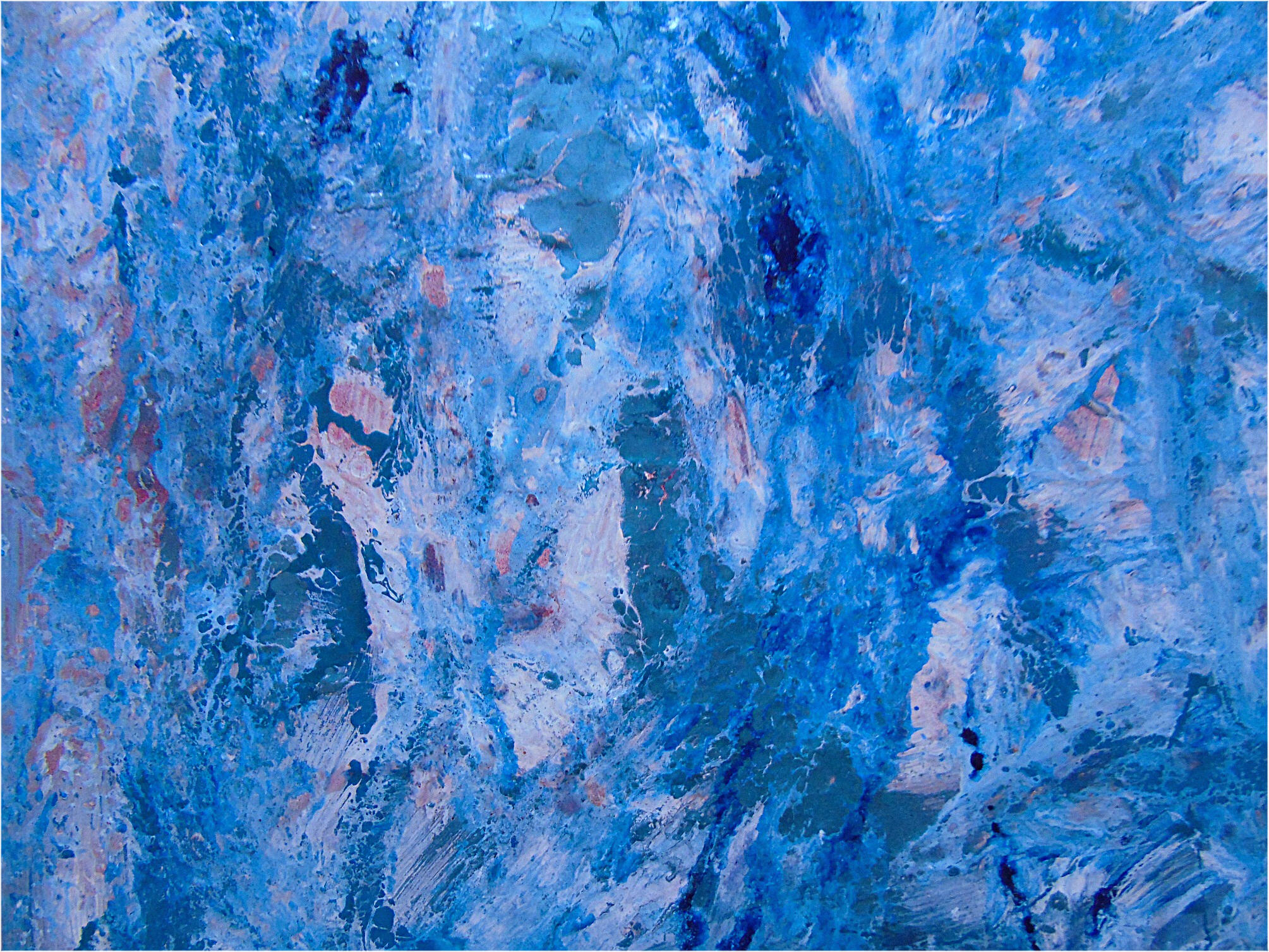 Particolare dell'opera pittorica Rapsodia in blu di leonardo basile 2024 - 11