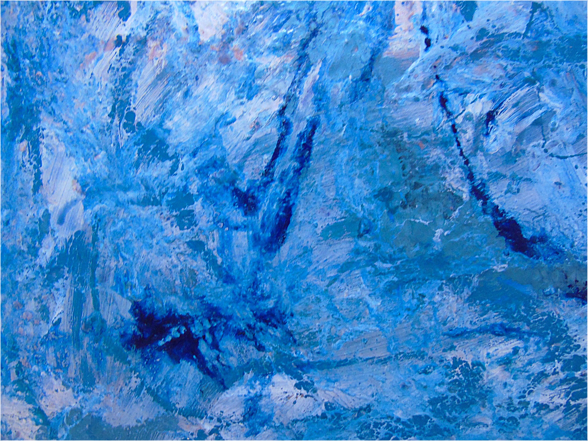 Particolare dell'opera pittorica Rapsodia in blu di leonardo basile 2024 - 12