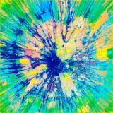 Elaborazione grafica (iridescenza termica) da dipinto/elemento  su tela della SGPM - L.Basile