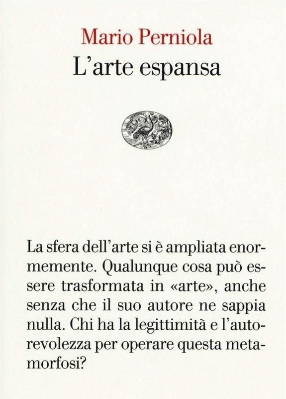 Copertina del volume "L'Arte espansa" di Mario Perniola