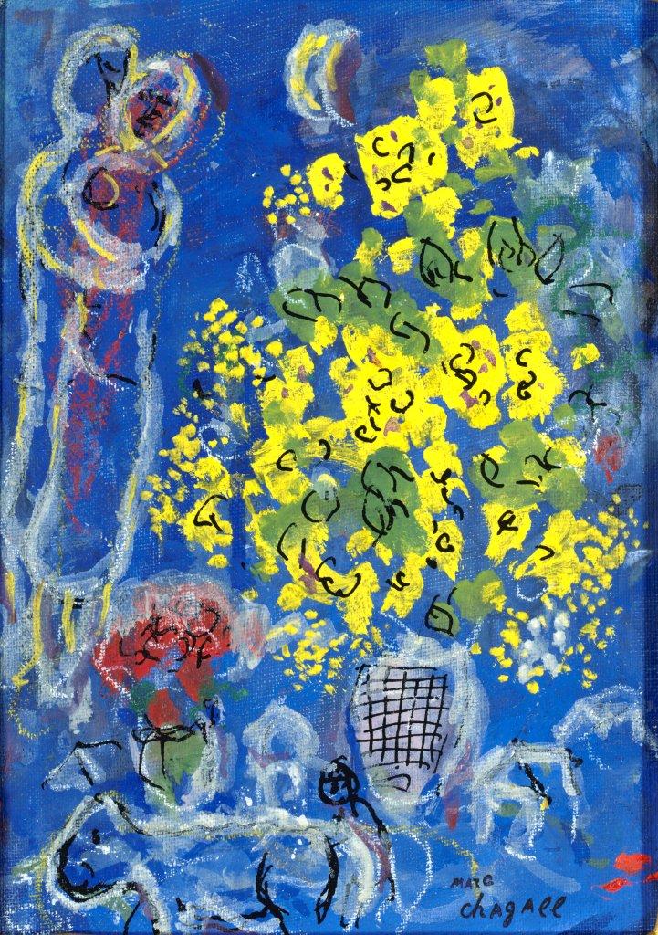 Opera pittorica di Marc Chagall esposta a Lucca