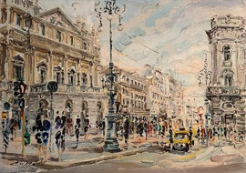 Marco Crippa, 1975 – Piazza della Scala (60 x 80)