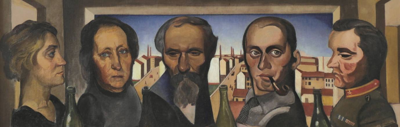 Achille Funi. Genealogia o La mia famiglia, 1918-19 Olio su tela, cm 103 x 147 Mart, Museo di arte contemporanea di Trento e Rovereto, Collezione VAF-Stiftung