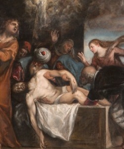 Tiziano Vecellio e Palma Il Giovane, Deposizione di Cristo nel sepolcro, seconda metà del XVI secolo, olio su tela, Collezione Veneranda Biblioteca Ambrosiana, Pinacoteca